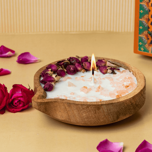 Eco-Friendly Wooden Diya Candle – Sustainable Diwali ESG Gift for Corporate Gifting