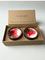 Handmade Coconut Shell Candle Gift Set – Cranberry Scented Eco Friendly Candles (Set of 2)