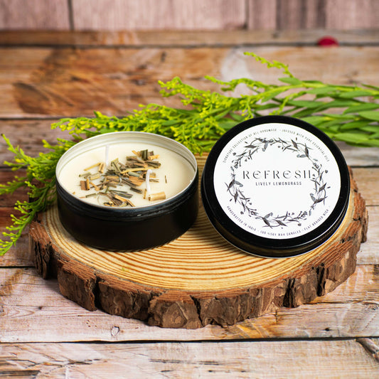 Refresh:Lemon Grass soy wax candle