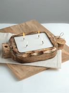 Handcrafted Wooden Board Candle