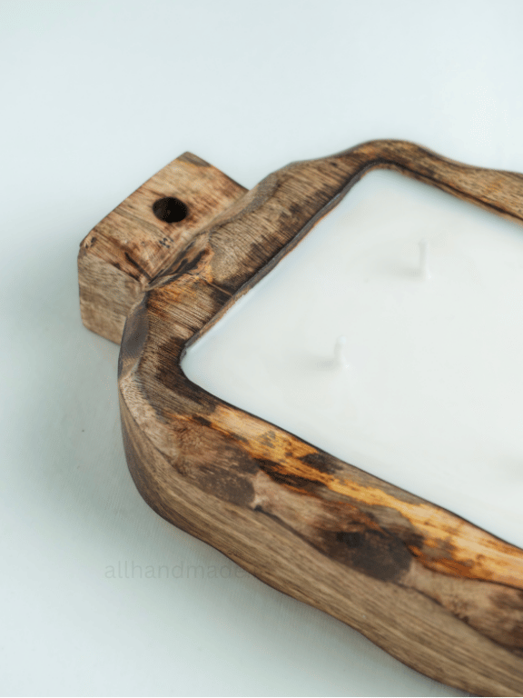 Handcrafted Wooden Board Candle