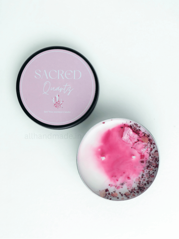 Sacred Quartz Tin Jar Candle Secondary image