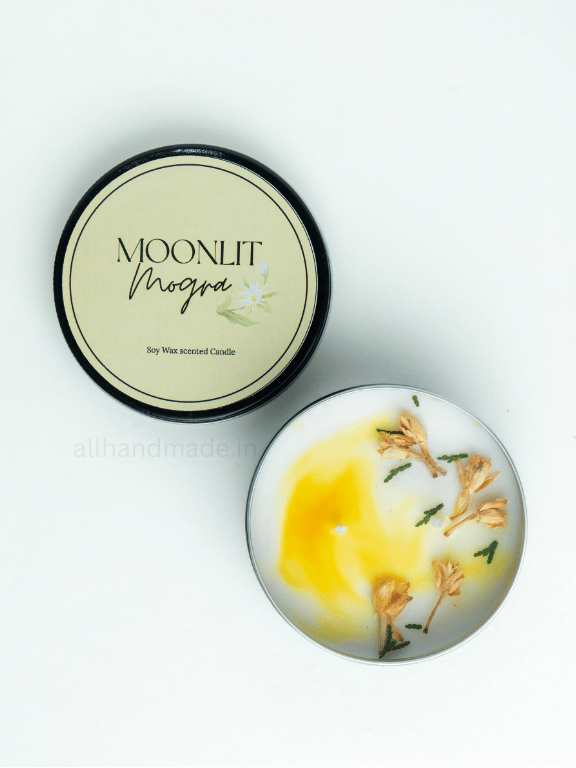 Moonlit Mogra Tin Jar Candle Secondary image