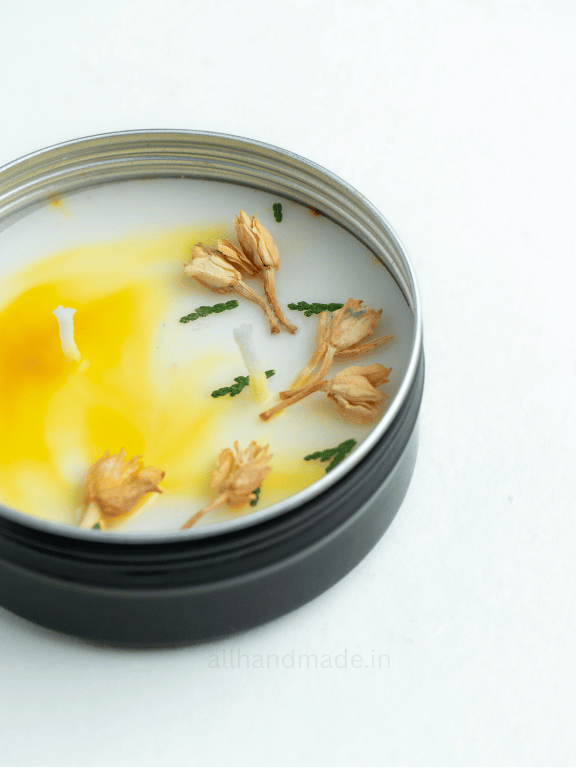 Moonlit Mogra Tin Jar Candle