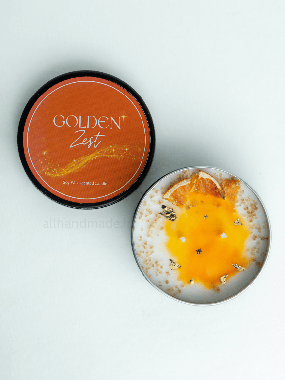Golden Zest Tin Jar Candle Secondary image