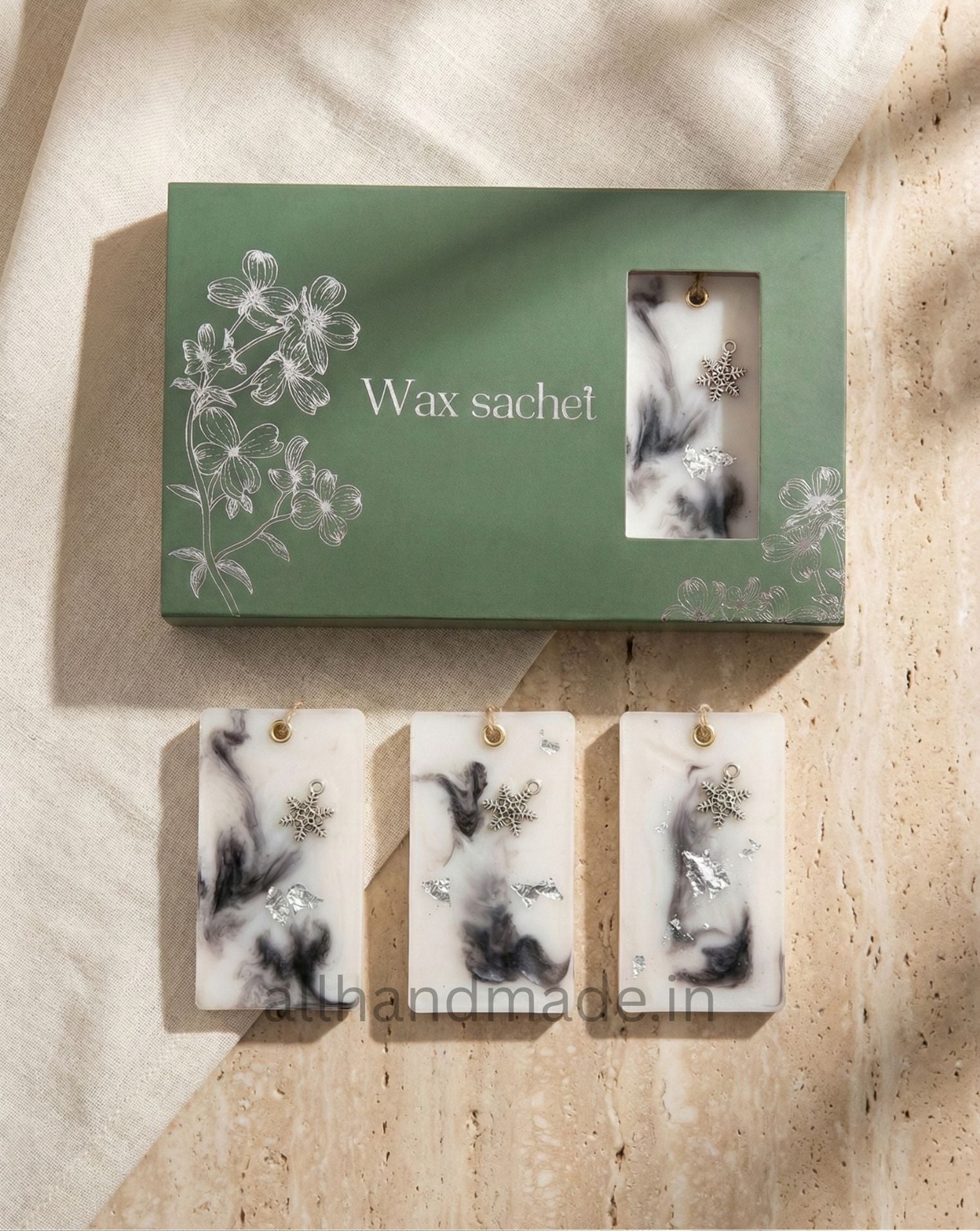 Burning Wood & Charcoal Wax Sachet Secondary image