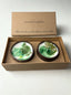 Handmade Coconut Shell Candle Gift Set – Cedar Scented Eco Friendly Candles (Set of 2)