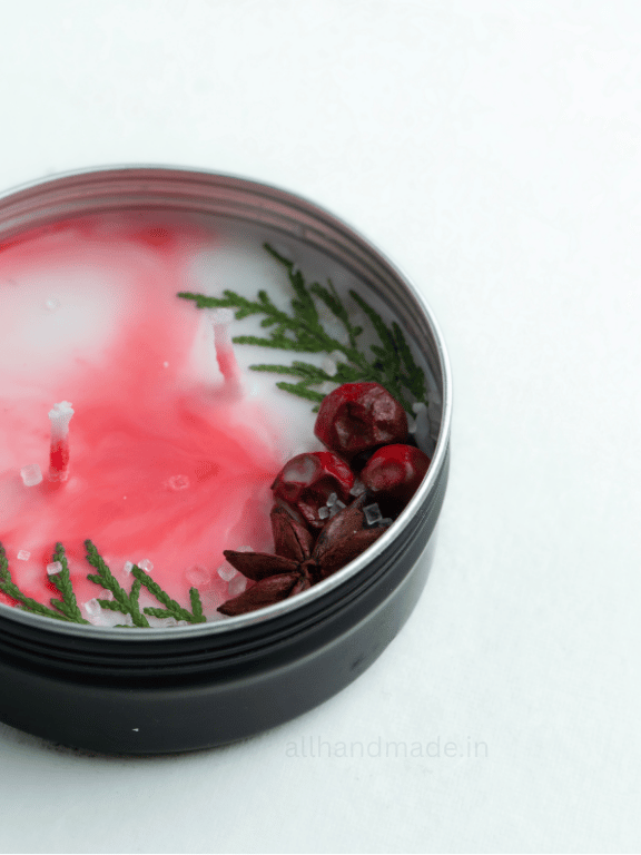 Crimson Velvet Tin Jar Candle