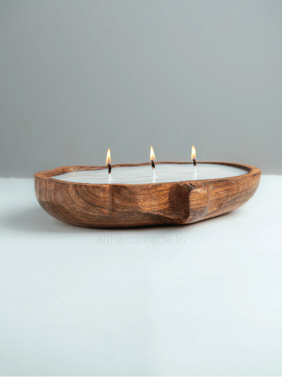 Wooden Pumpkin Scented Candle