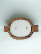 Handcrafted Wooden Round Dough Bowl Candle