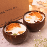ESG Coconut Shell Scented Candle Set Eco Friendly Sustainable Diwali Gift Box for Corporate Gifting