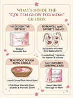 Mother’s Day Spa Gift Box – Floral Candle Relaxation Gift Set for Mom