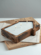 House-Shaped Wooden Candle