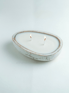 Artisan White Dough Bowl Candle