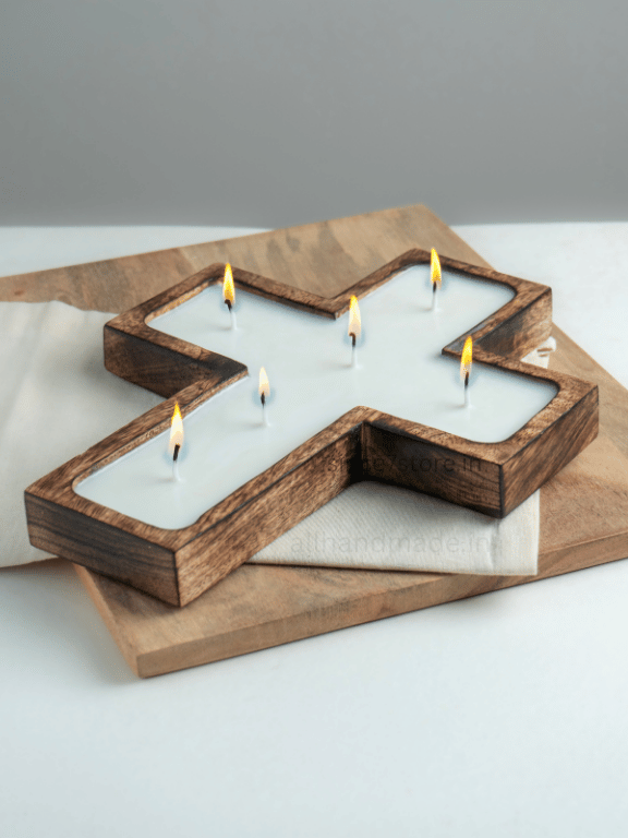 Wooden Cross Scented Candle Main image