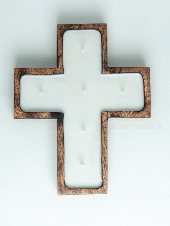 Wooden Cross Scented Candle