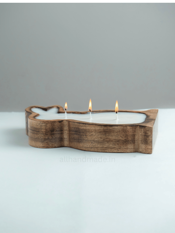 Bunny Shape Wooden Scented Candle Secondary image