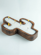 Wooden Cactus Scented Candle