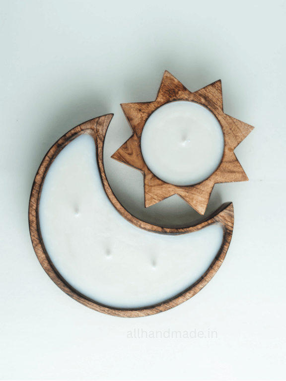 Handcrafted Moon & Sun Candle Set