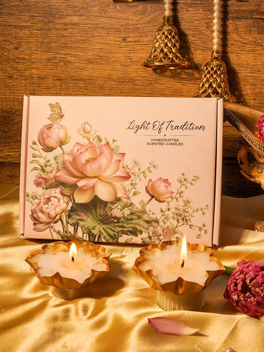 Lotus Urli Candle for Diwali Décor Main image