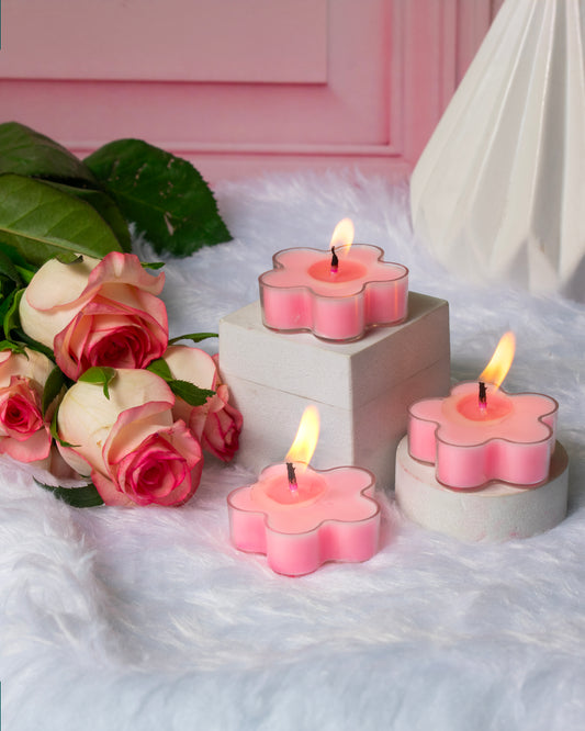 Handpoured English Rose Tealights (Set of 8)