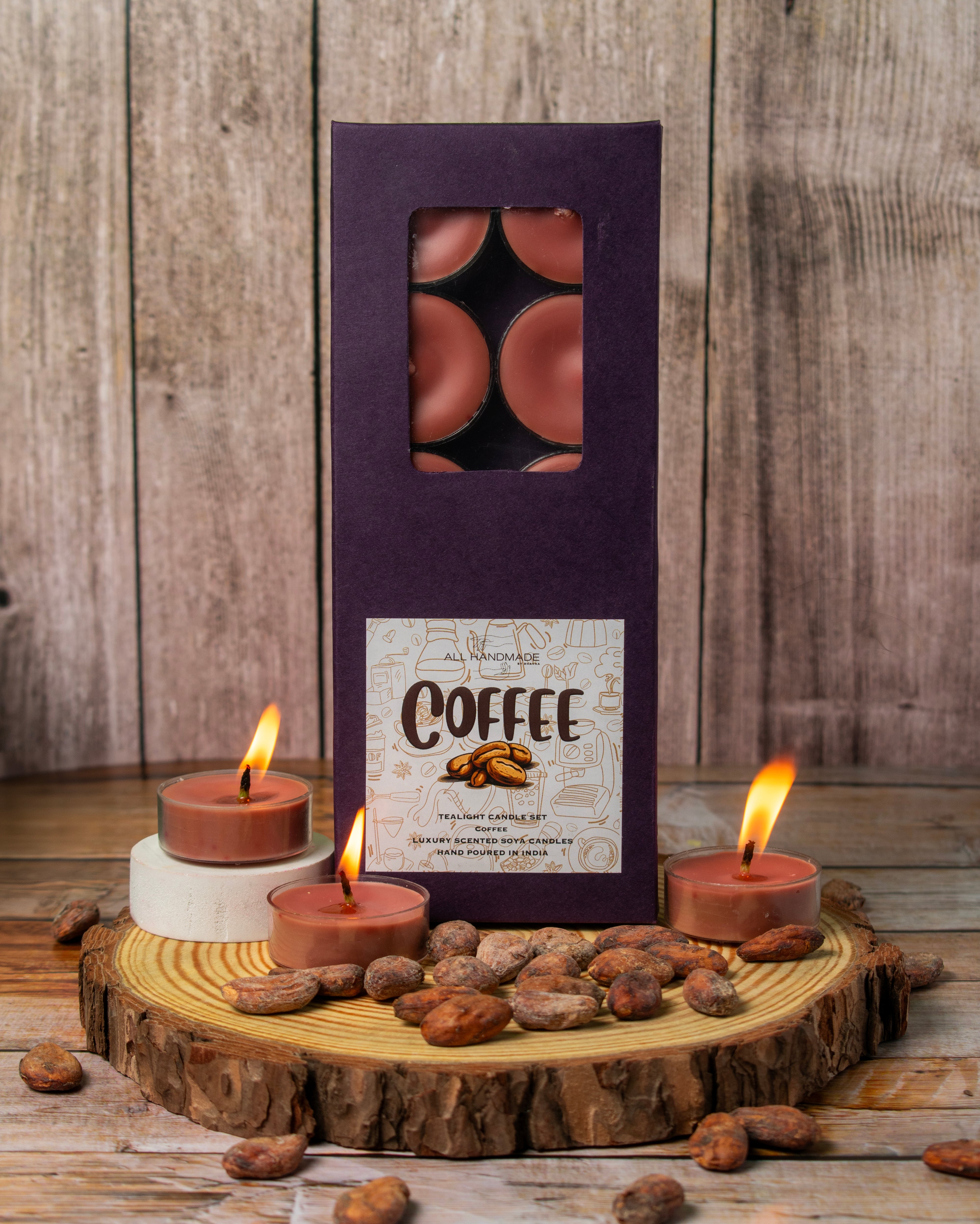 Handpoured Coffee Tealights (Set Of 10)