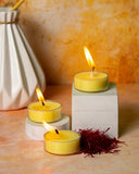 Handpoured Saffron Tealights (Set Of 10)