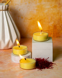 Handpoured Saffron Tealights (Set Of 10)