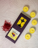 Handpoured Saffron Tealights (Set Of 10)