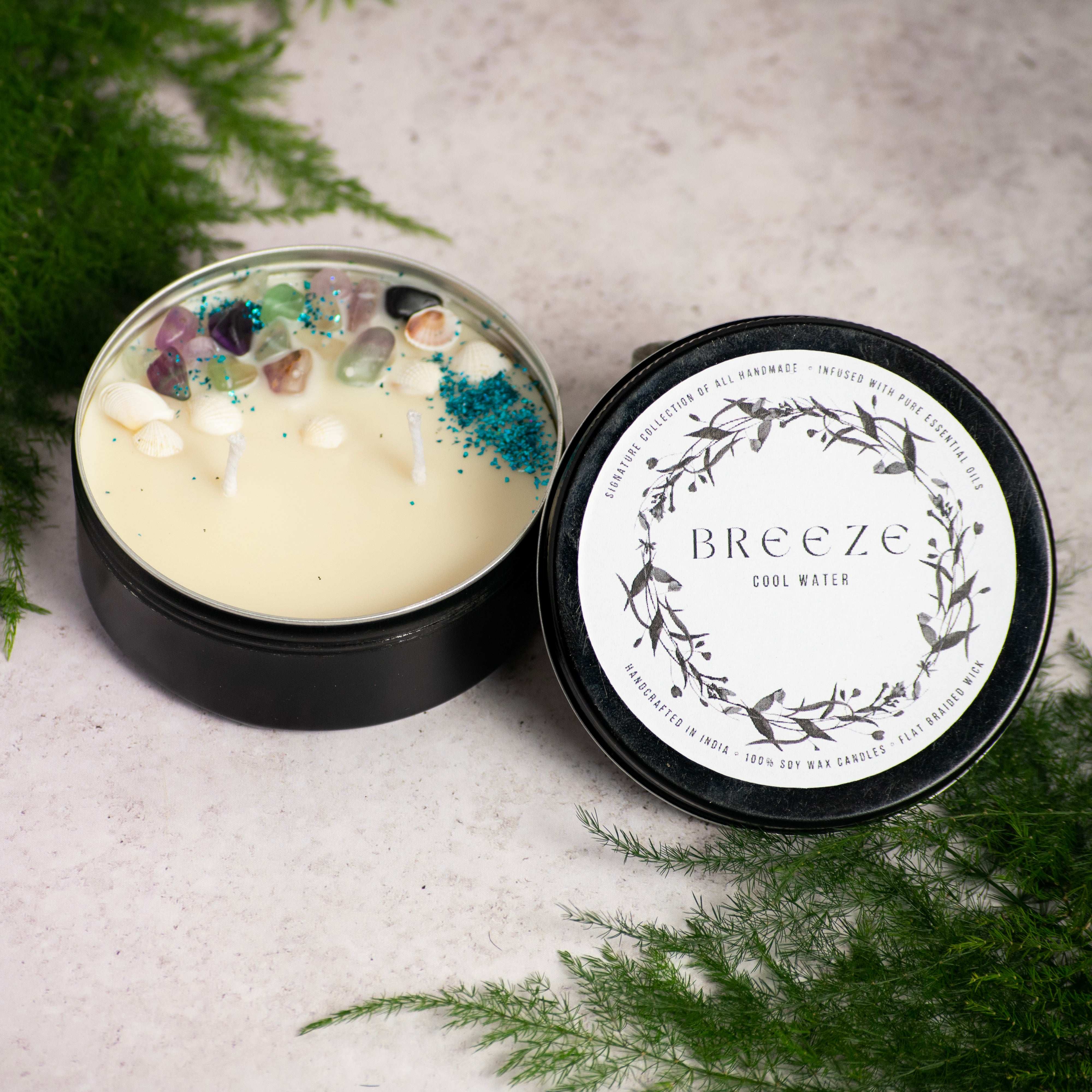 Breeze:  Cool Water Soy Wax Candle Main image