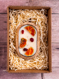 wooden dough bowl scented candle