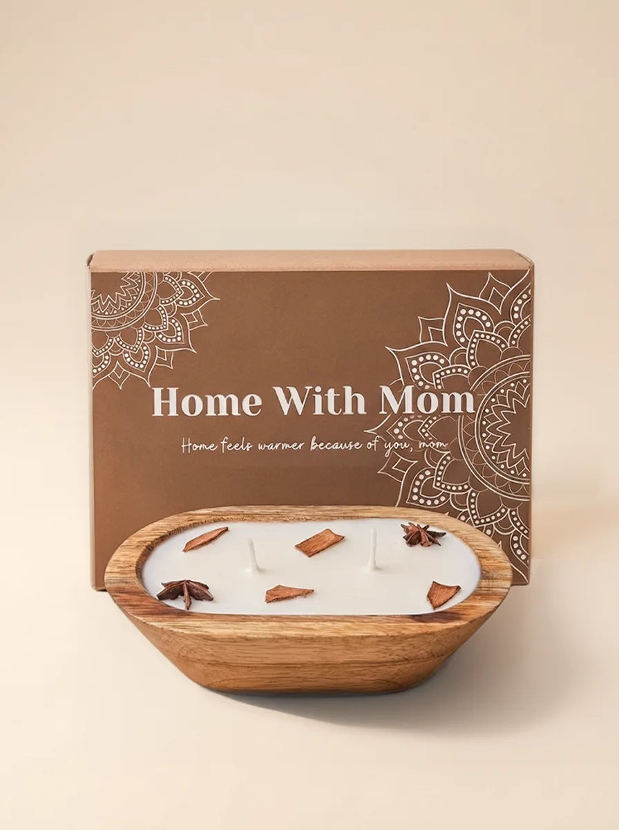 Mother’s Day Dough Bowl Candle Gift for Mom – Home With Mom Candle