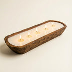 Handcrafted Wooden Dough Bowl Candle ( 12 inch )
