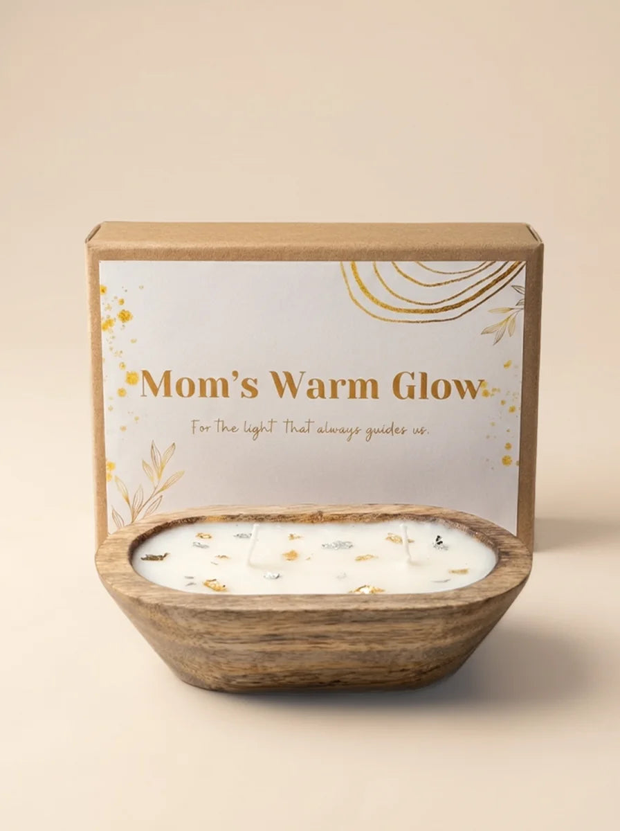 Mother’s Day Dough Bowl Candle Gift for Mom – Mom’s Warm Glow