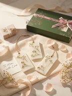 mother's day jasmine scented wax sachet gift set with babys breath flowers