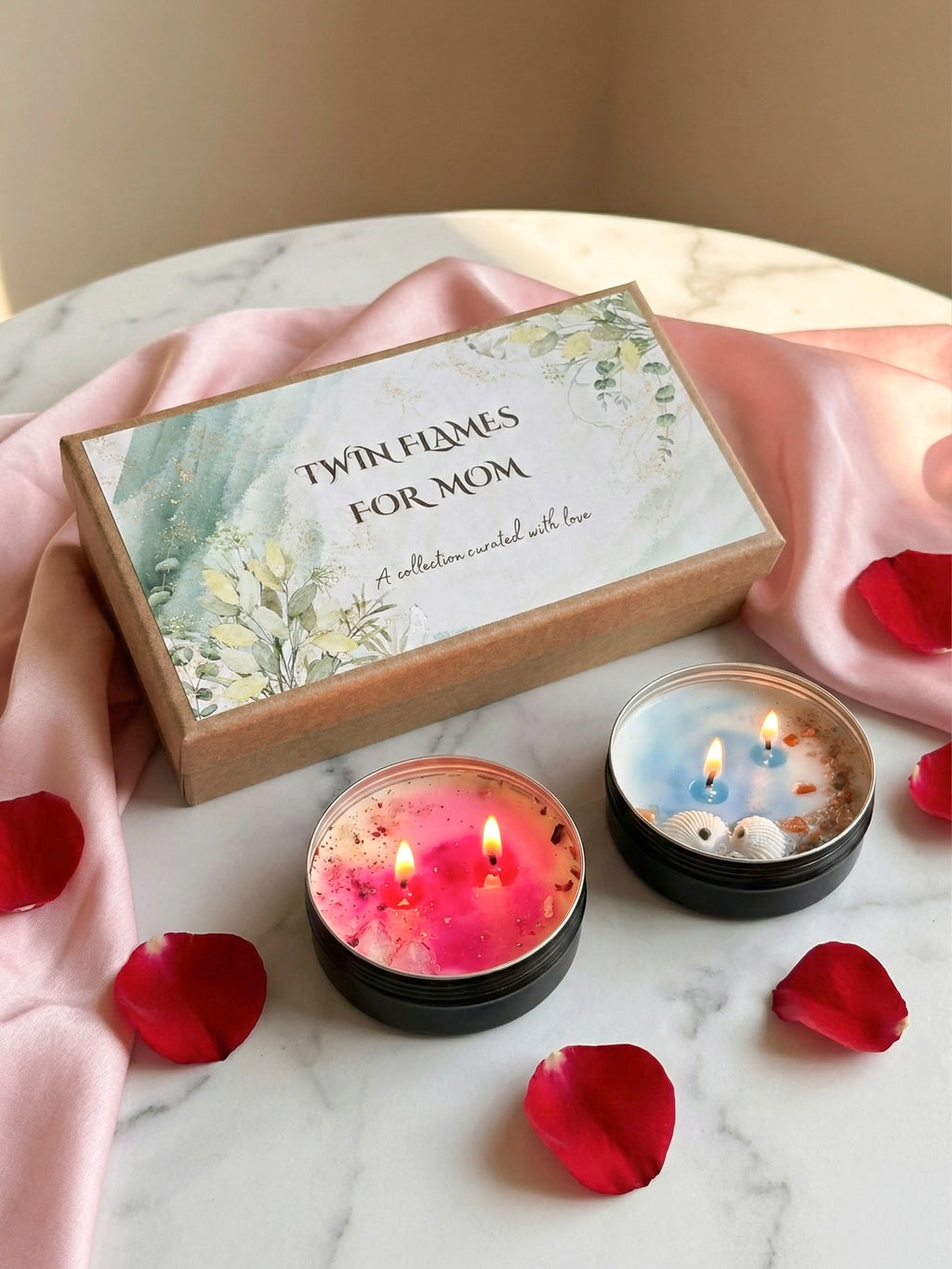 Mother’s Day twin scented candle gift set for mom