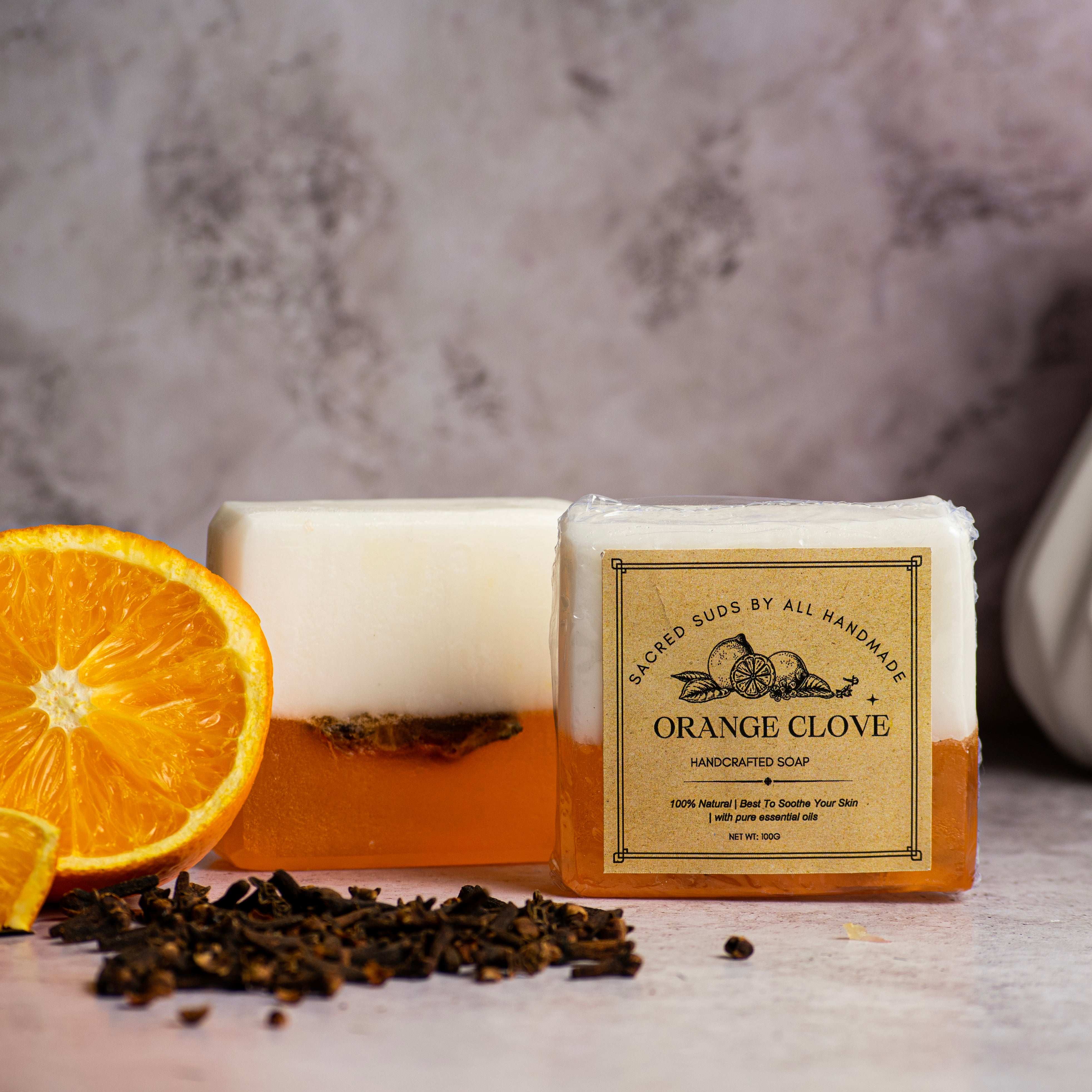 Orange clove goat milk shea butter soap Secondary image