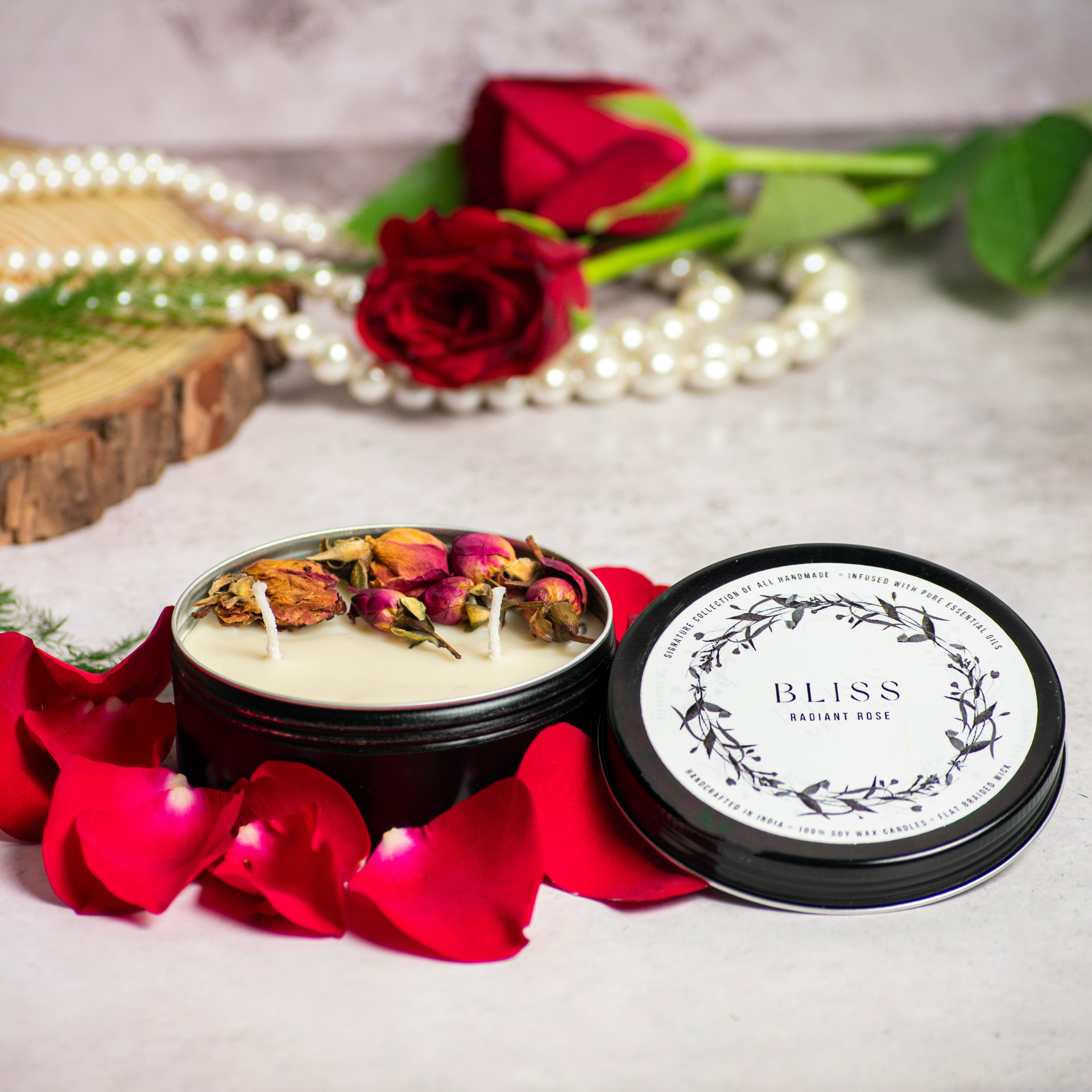 Bliss : Rose Soy Wax Candle