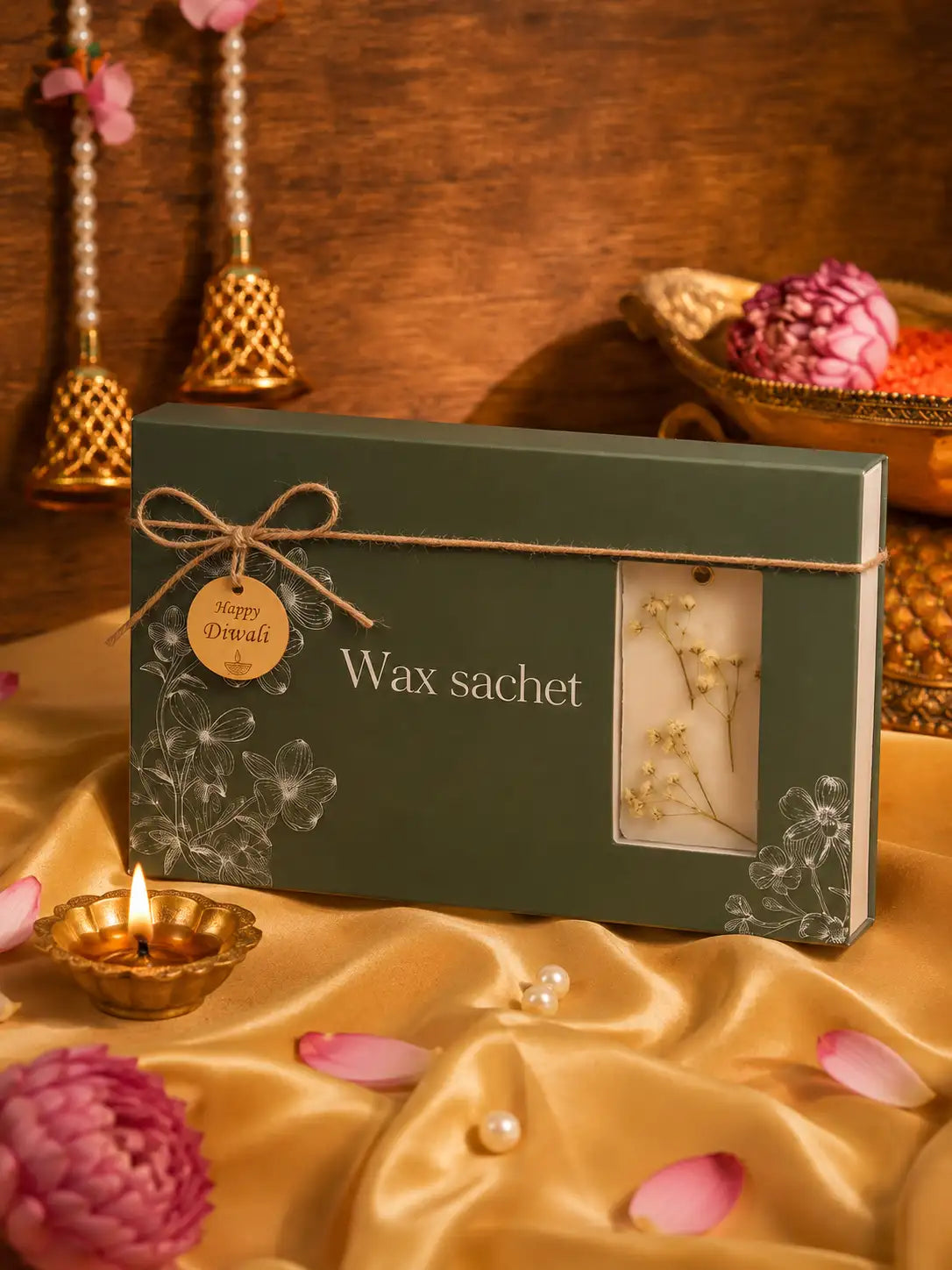 Jasmine Wax Sachet Set of 3 | Diwali Gift Set Main image